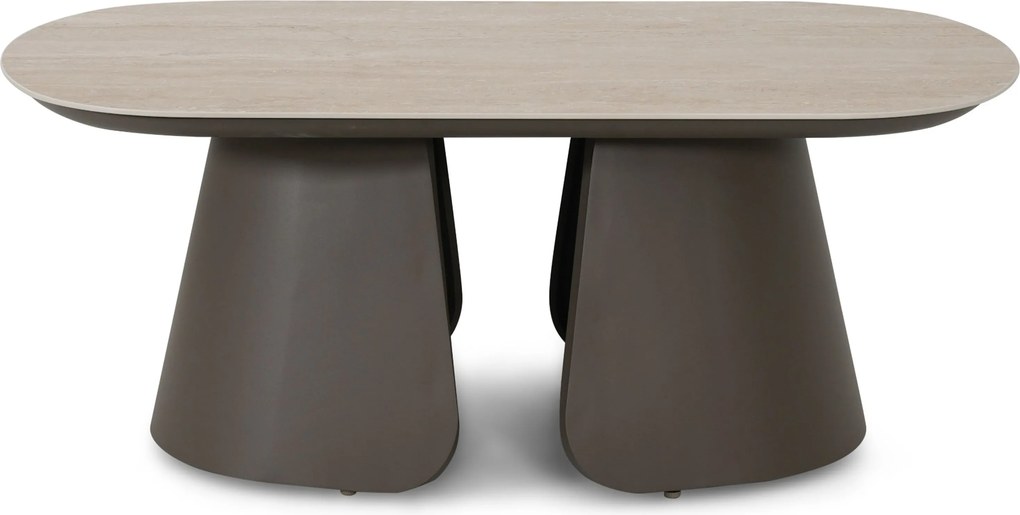 Stoel en Bank Loungeset 5 personen Aluminium Taupe Apple Bee Pine