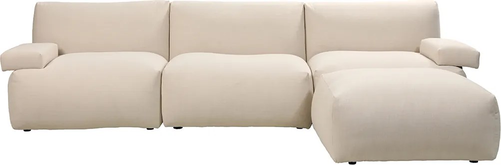 Modulaire Bank Met Hocker Creme