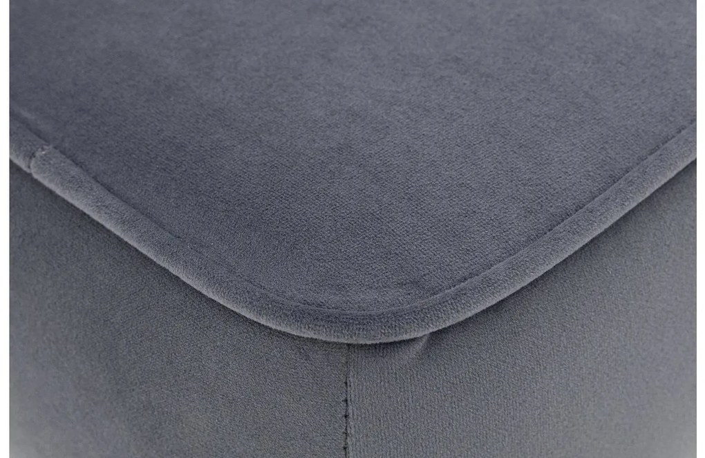 Goossens Eetkamerstoel Rob blauw velvet stof leuning, urban industrieel