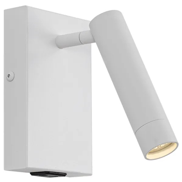 Moderne wandlamp wit verstelbaar met USB-C - Croft