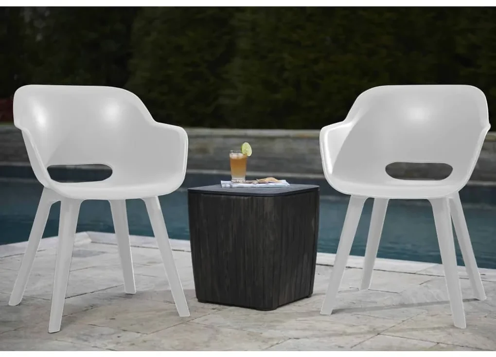 Allibert Tuinstoelen Akola 2 st wit