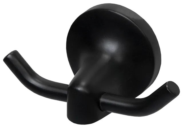 Haceka Aspen Handdoekhaak - dubbel - rond - mat zwart 1209515