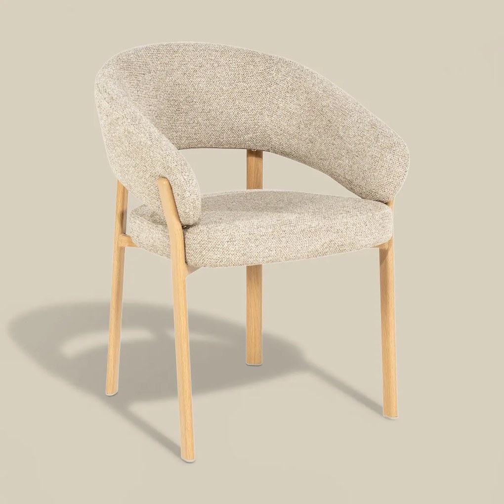 Eetkamerstoel Met Houten Poten Naturel