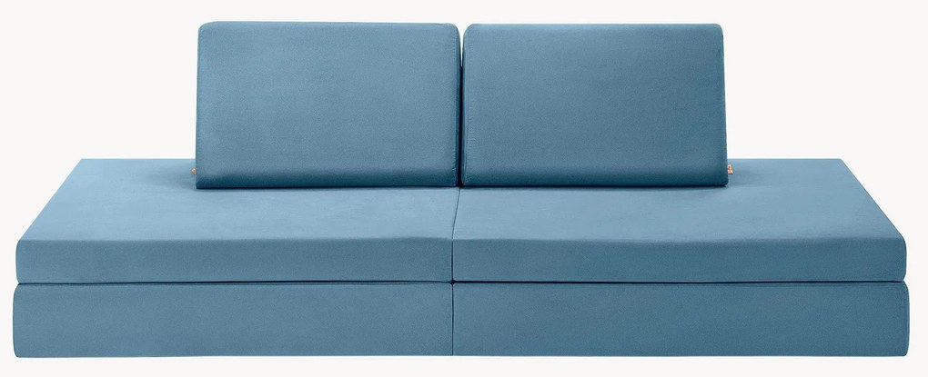 Modulaire kinderbank Mila van fluweel, handgemaakt