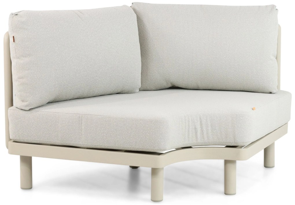 Hoek loungeset 5 personen Aluminium/rope Taupe  Santika Furniture Santika