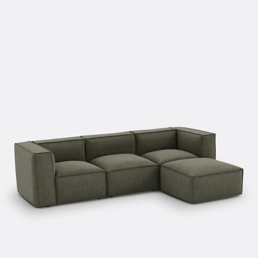 Poef van getextureerde stof, Seven