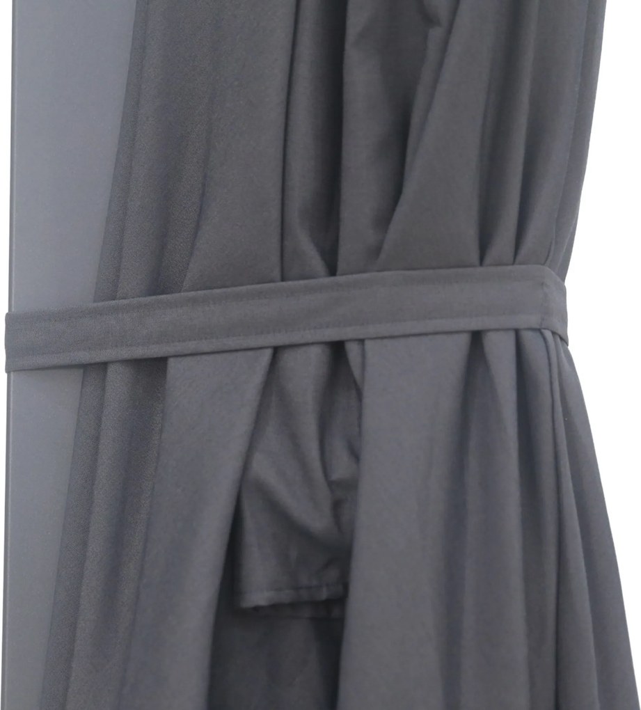 Zweefparasol  2.6x3.5m Graphite (excl. voet) Grijs-antraciet Camello Luna