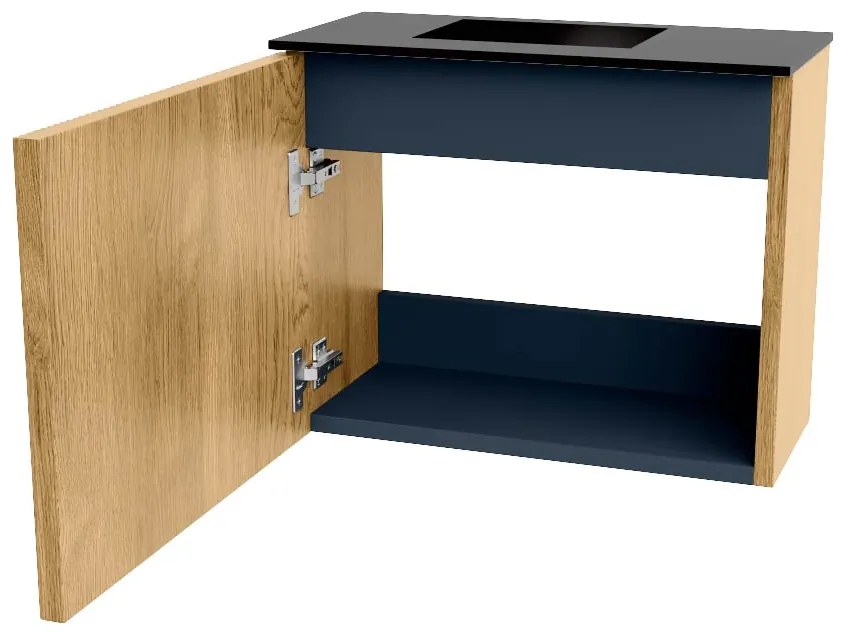 Mondiaz Joya 50cm toiletmeubel oak met wastafel faye links zonder kraangat urban