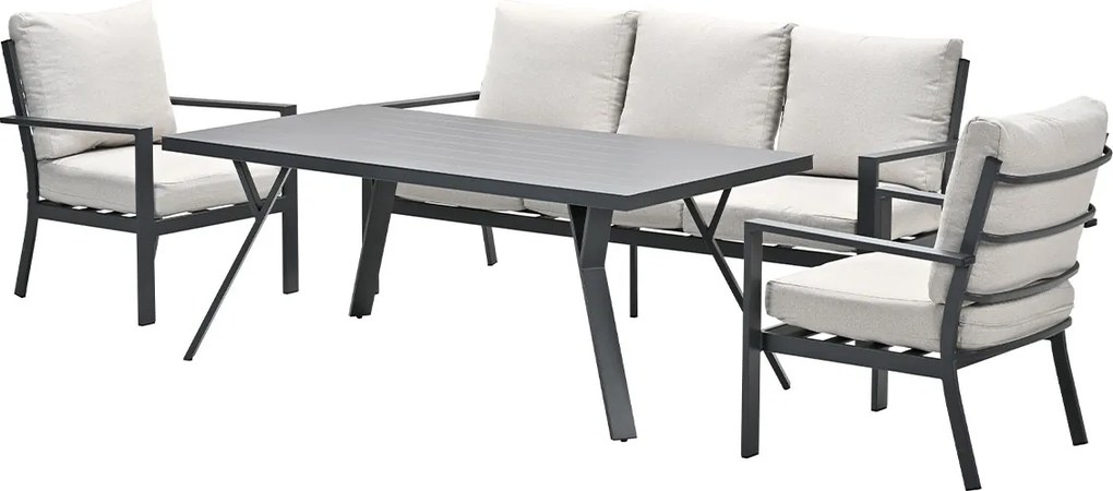 Garden Impressions Senja lounge dining set 4-delig - desert sand