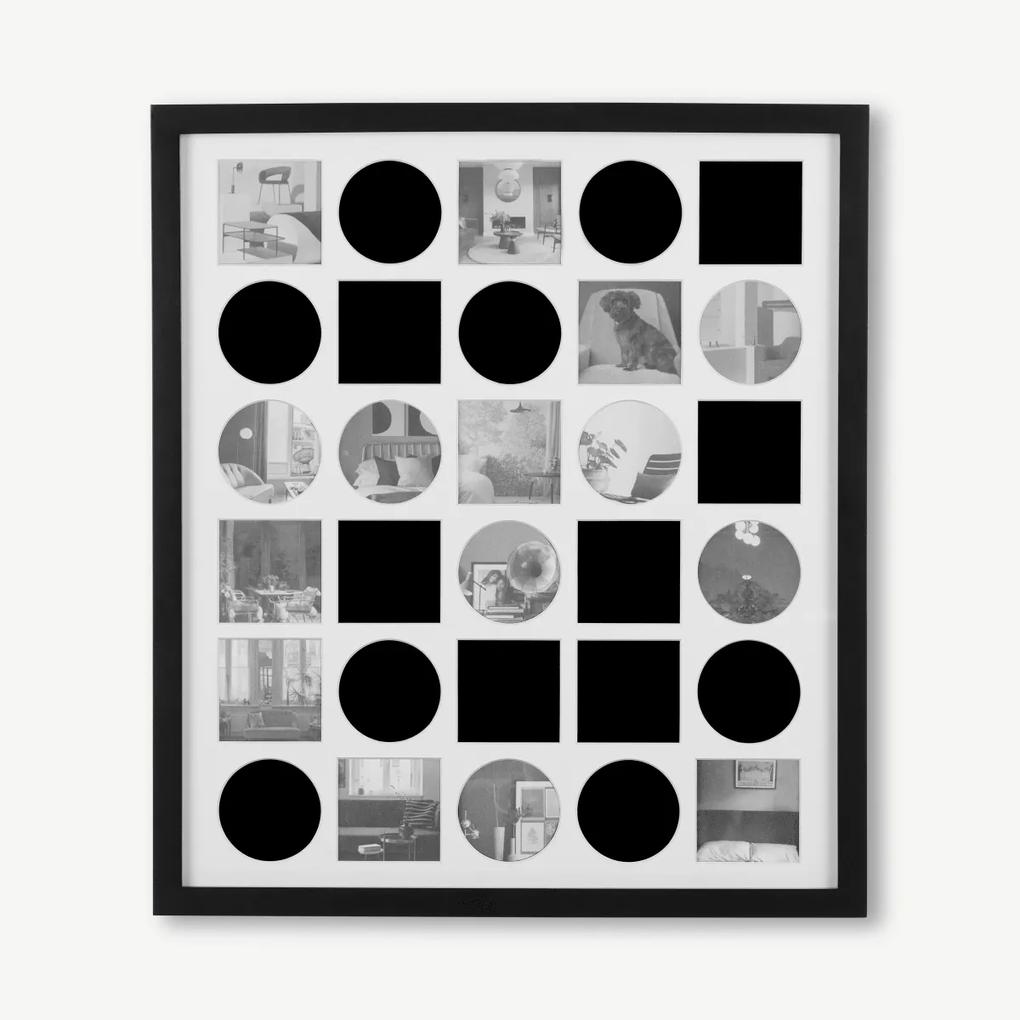 Alois fotolijst met 30 frames, zwart