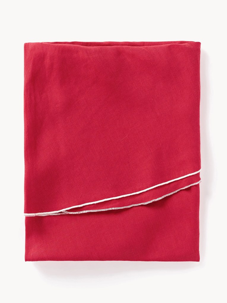 Ronde linnen tafelkleed Kennedy met bies