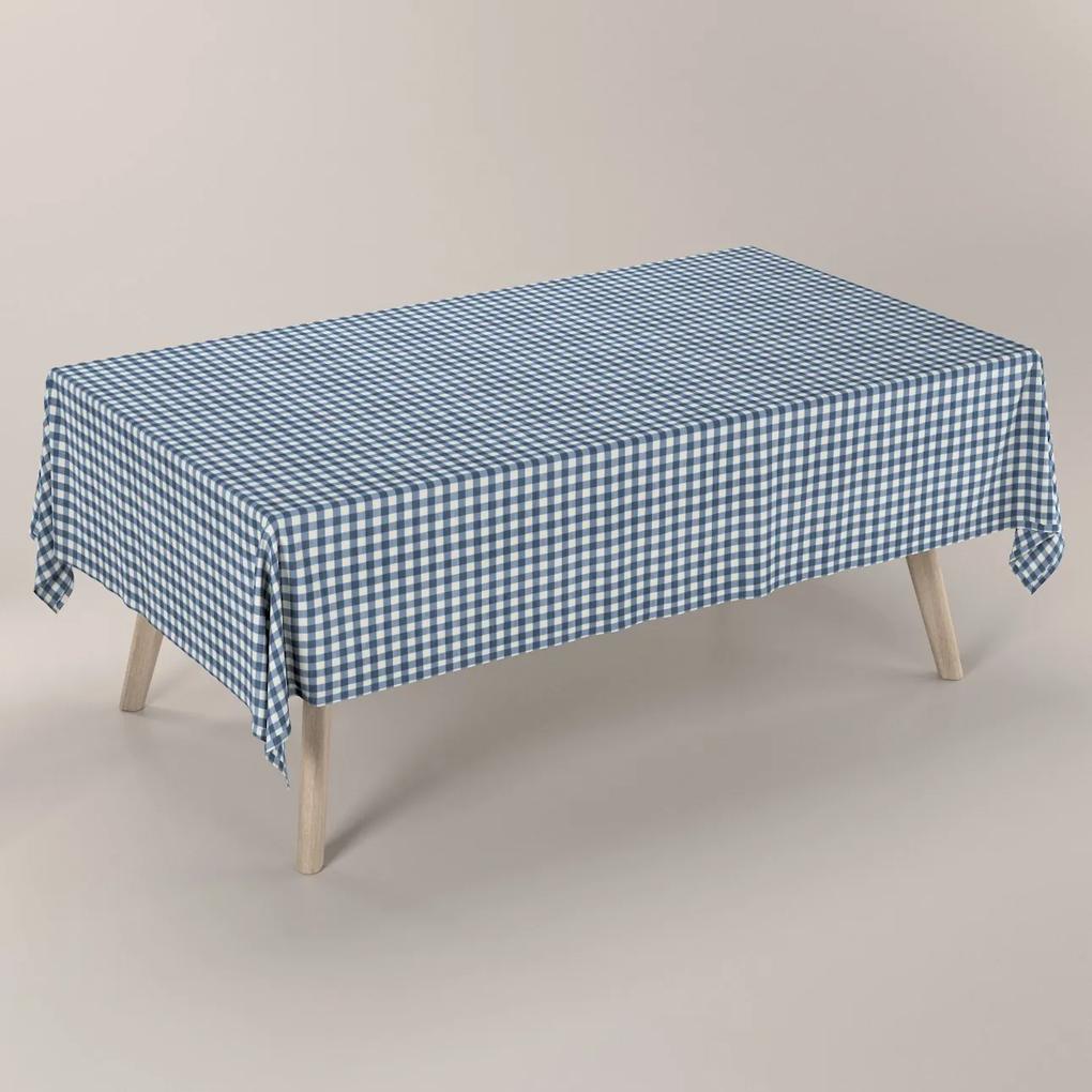 Dekoria Rechthoekig tafelkleed, marineblauw-ecru , 130 x 160 cm