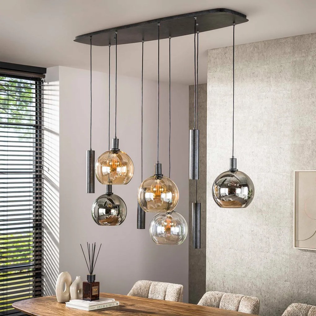 Hanglamp Met Bolvormige Glazen