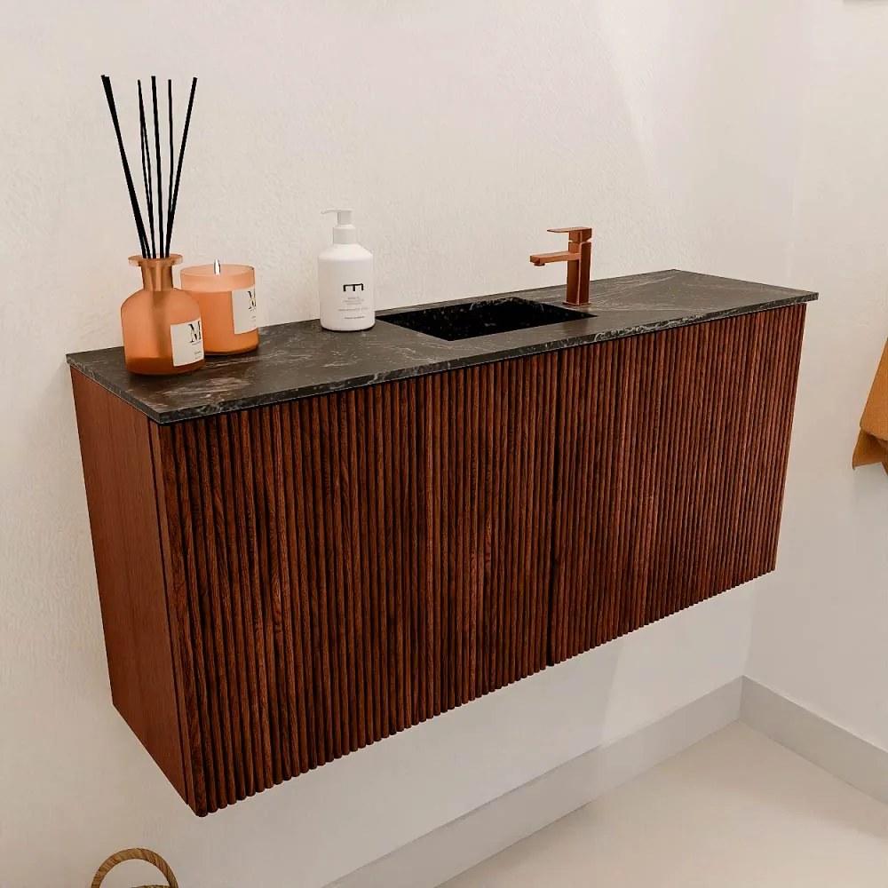 Mondiaz Joya DLux 90cm toiletmeubel ruby met wastafel faye midden 1 kraangat lava