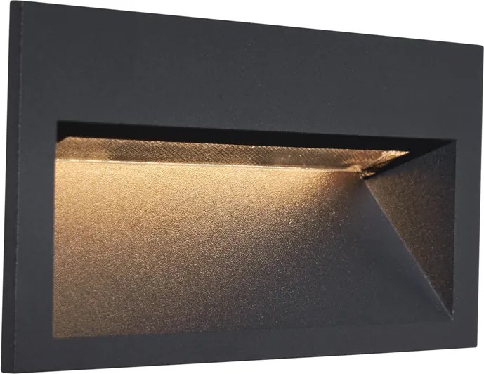 Set van 6 moderne inbouw wandlampen zwart 16cm incl. LED IP65 - Mert