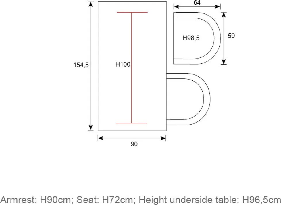 Garden Impressions Tarera bar tuinset 5-delig - donker grijs