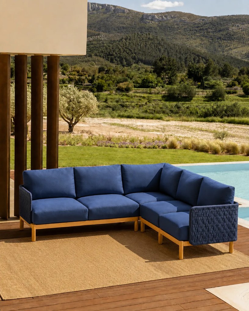 The Outsider Hoek Loungeset - Kolbe - Acacia/Rope - Navy Blue - The Outsider