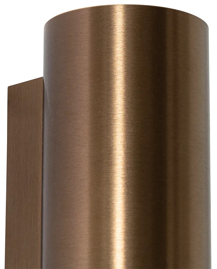 Smart wandlamp donkerbrons rond 2-lichts incl. 2 Wifi GU10 50mm - Sandy GU10 Binnenverlichting Lamp