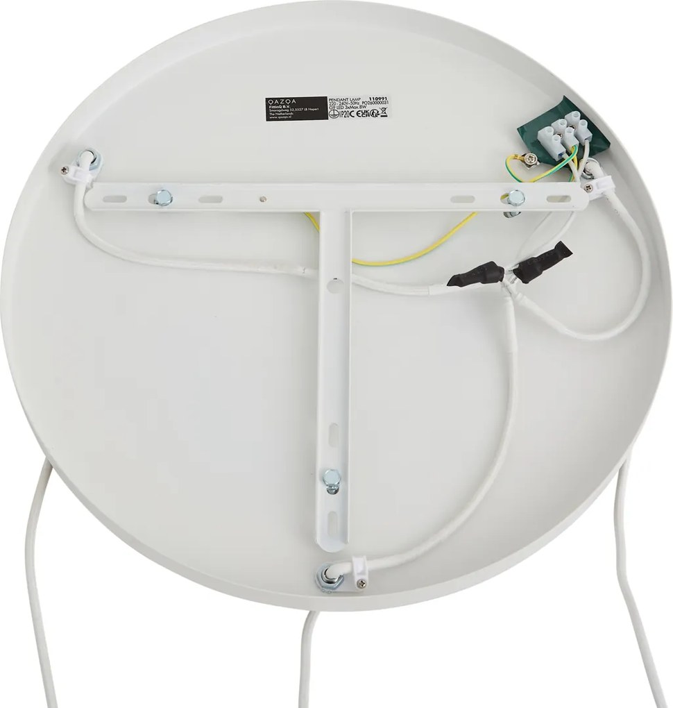 Japandi hanglamp wit met kap organisch 3-lichts - Moonstone