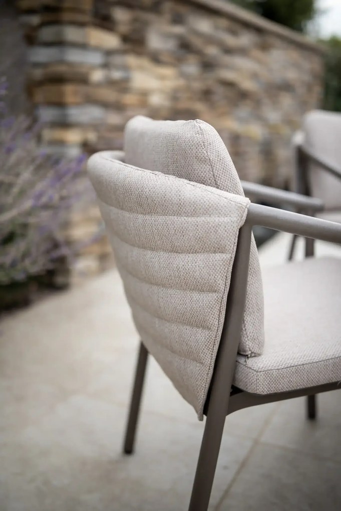 Taste by 4 Seasons Barolo tuinset terre met Manolo tafel met geprint keramisch blad 180 cm SALE Tuinset bruin weerbestendig