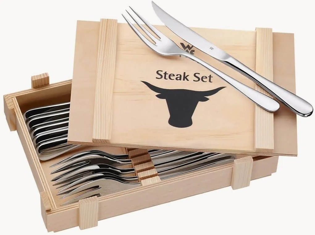 Steakbestekset Neutral, 6 personen (12-delig)