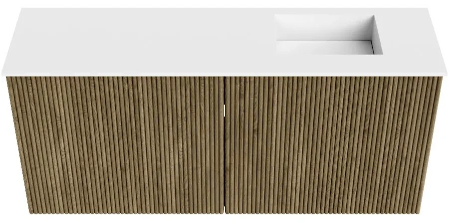 Mondiaz Joya 90cm toiletmeubel dusk met wastafel faye rechts 1 kraangat talc