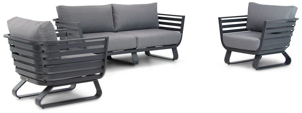 Stoel en Bank Loungeset 4 personen Aluminium Grijs Santika Furniture Santika Sovita