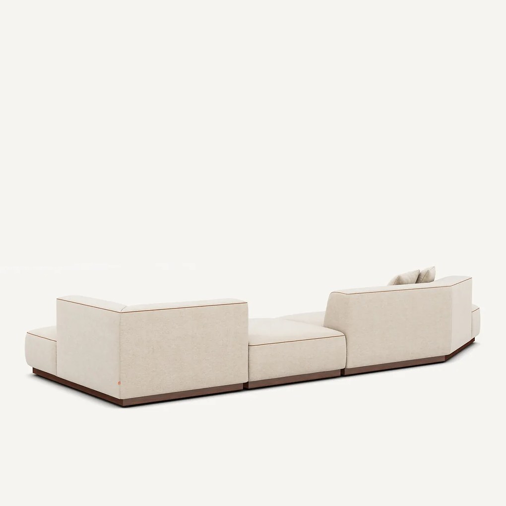 Open hoekbank XL in gemêleerde stof, JACOPO