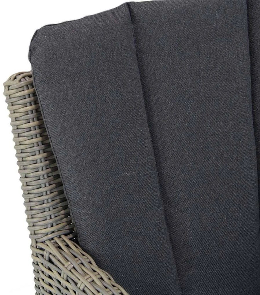 Tuinset 4 personen 90 cm Wicker Taupe Garden Collections Oxbow/Veneto