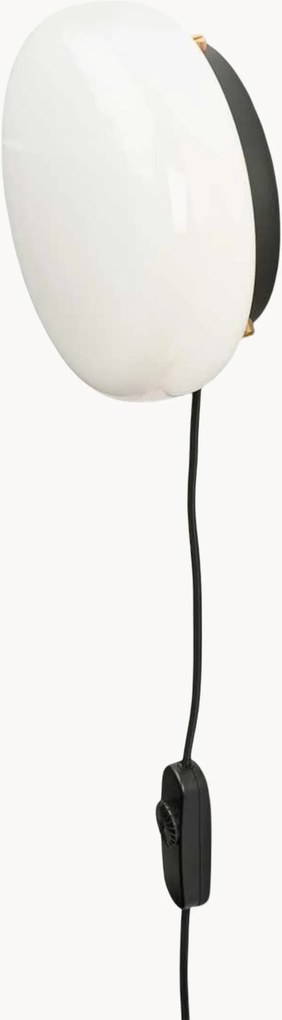 Wand-/plafondlamp Opa van mondgeblazen opaalglas