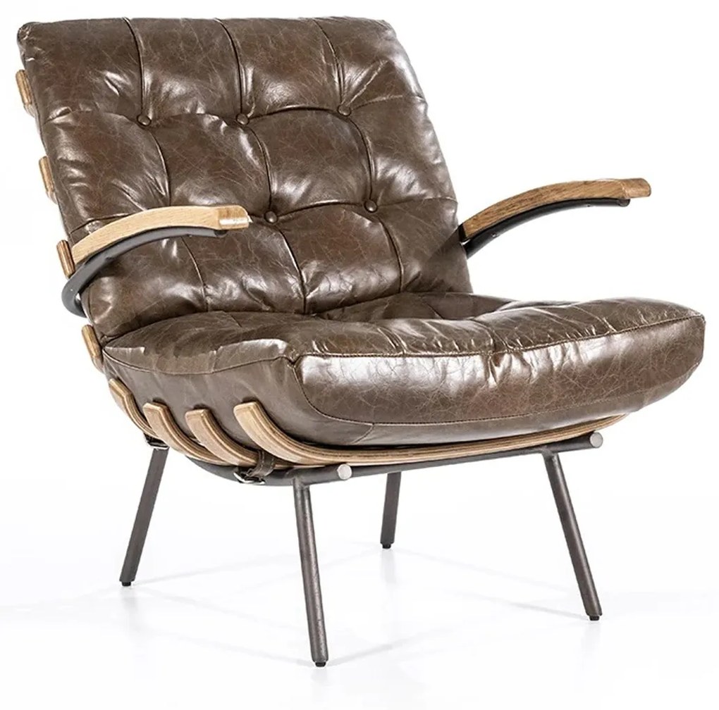 Eleonora Bastiaan Fauteuil Donkerbruin Leer