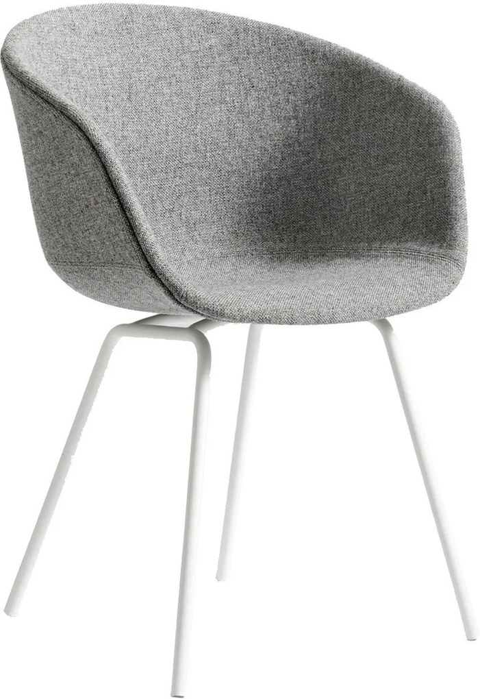 Hay About a Chair AAC27 gestoffeerde stoel met wit onderstel kuip hallingdal 130