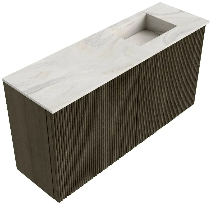 Mondiaz Joya DLux 80cm toiletmeubel shadow met wastafel faye rechts 1 kraangat ostra