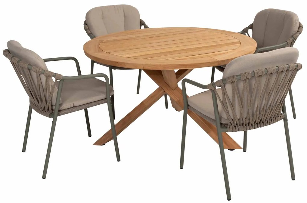 Taste by 4 Seasons Manitoba stapelbare tuinstoel olijfgroen SALE  Tuinstoel    taupe weerbestendig