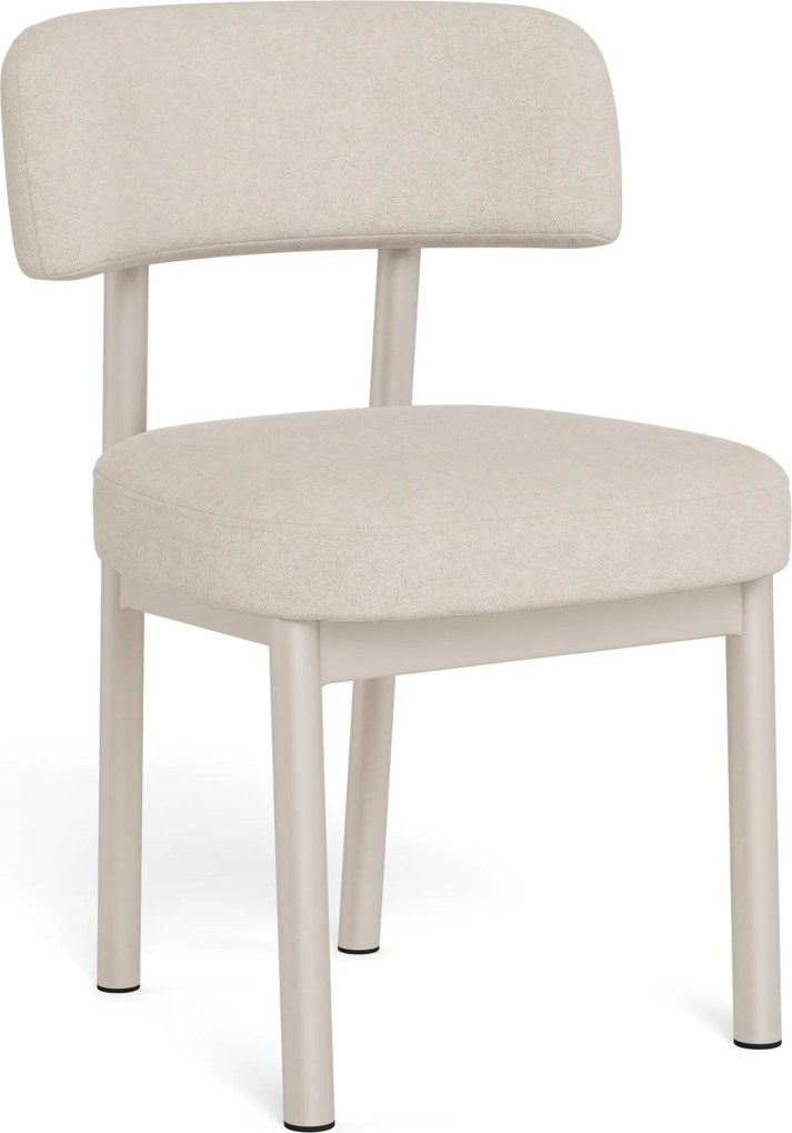 Mazzoni TORAY Beige (stof Apia 453)/onderstel kasjmier - GESTOFFEERDE EETKAMERSTOEL VOOR KEUKEN/EETKAMER