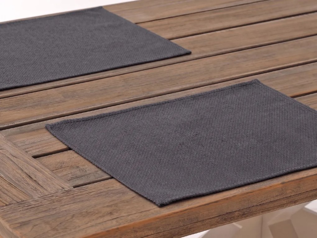 Placemats | Madison | Polyester | Grijs/Antraciet | 33x45cm | Kees Smit Tuinmeubelen