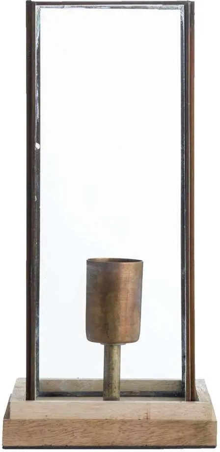 Tafellamp Lev - bruin - 30 cm - Leen Bakker