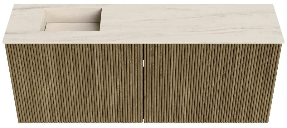 Mondiaz Joya DLux 100cm toiletmeubel dusk met wastafel faye links 1 kraangat meli