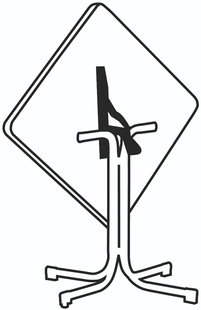 Sieger Boulevard vierkante klaptafel 70x70 cm. - Antraciet