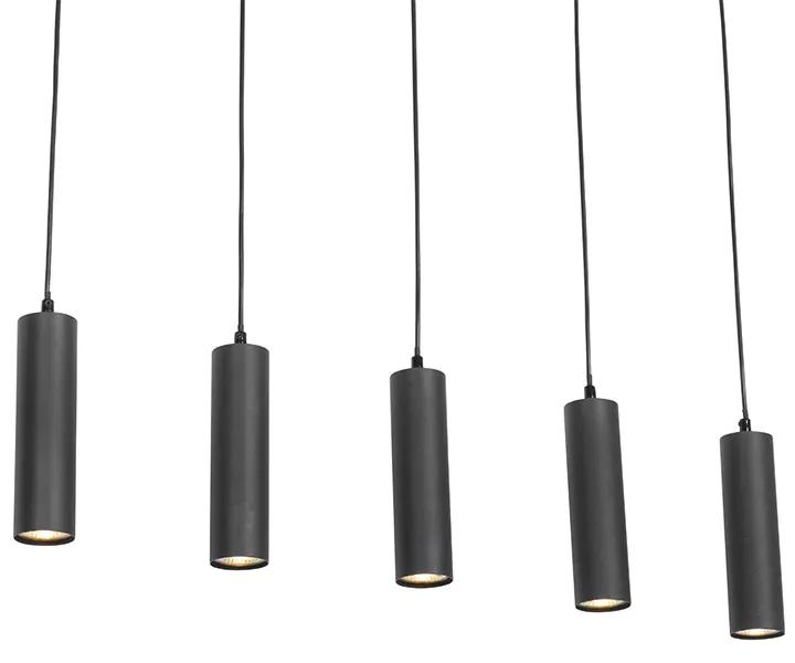 Eettafel / Eetkamer Moderne hanglamp zwart 5-lichts - Jeana Modern GU10 Binnenverlichting Lamp