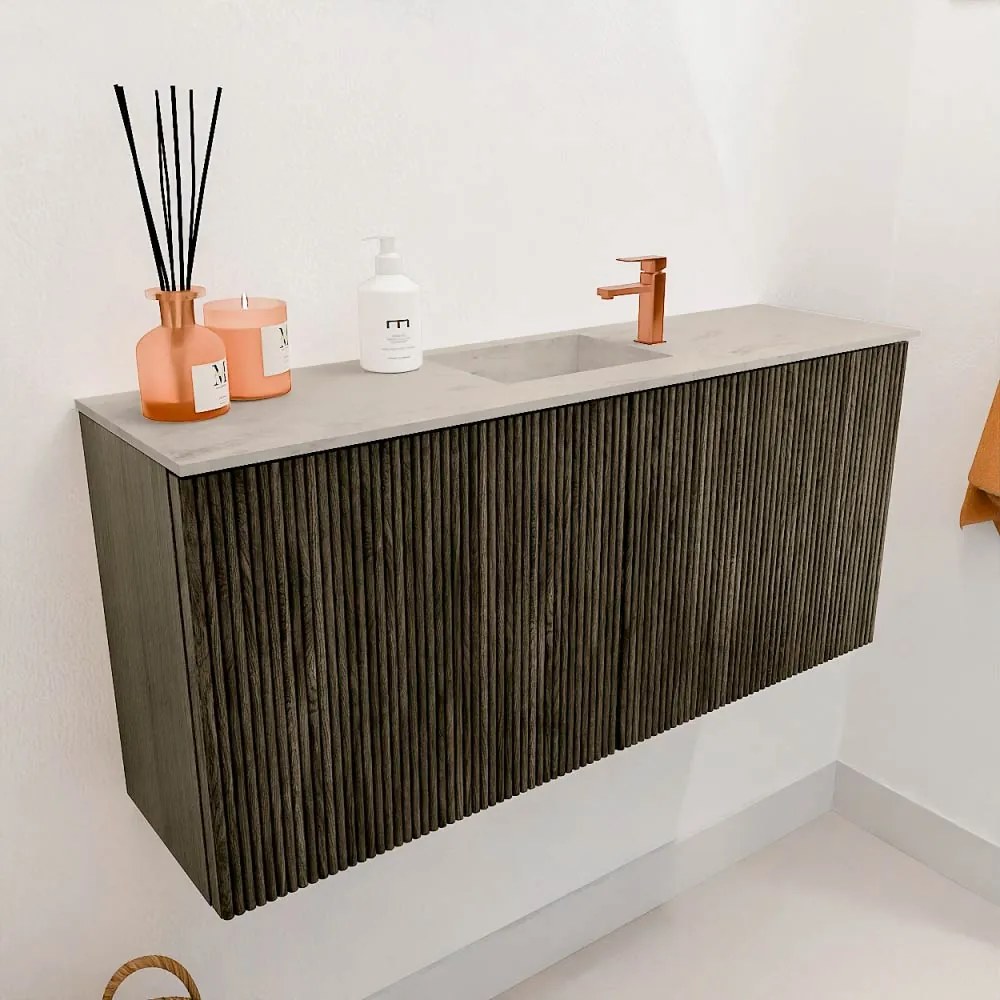 Mondiaz Joya DLux 90cm toiletmeubel shadow met wastafel faye midden 1 kraangat opalo