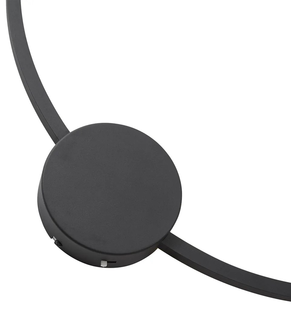 Design wandlamp zwart 67cm incl. LED 3-staps dimbaar - Anello