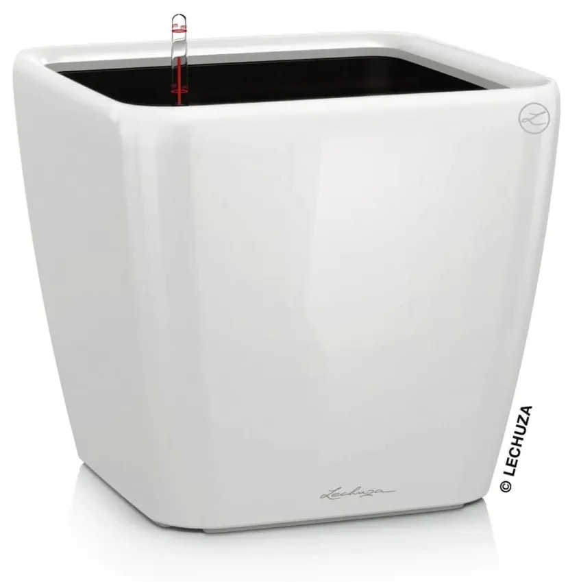 LECHUZA Tafelplantenbak QUADRO LS 21 ALL-IN-ONE hoogglans wit