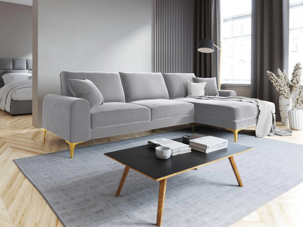 4.5-zitshoekbank Madara rechts velvet | Mazzini Sofas