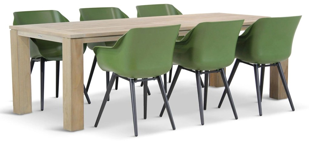 Tuinset 6 personen 240 cm Kunststof Groen Hartman Sophie