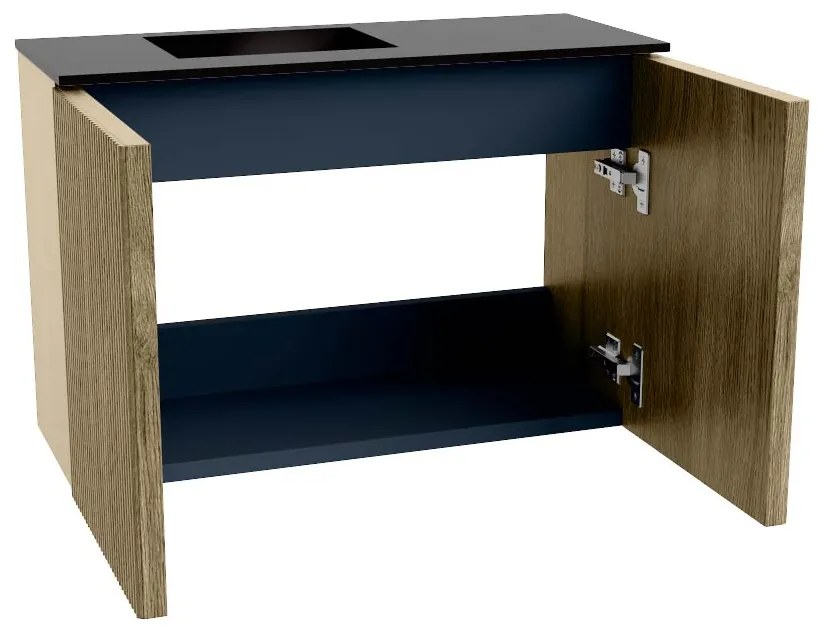 Mondiaz Joya 60cm toiletmeubel dusk met wastafel faye links zonder kraangat urban