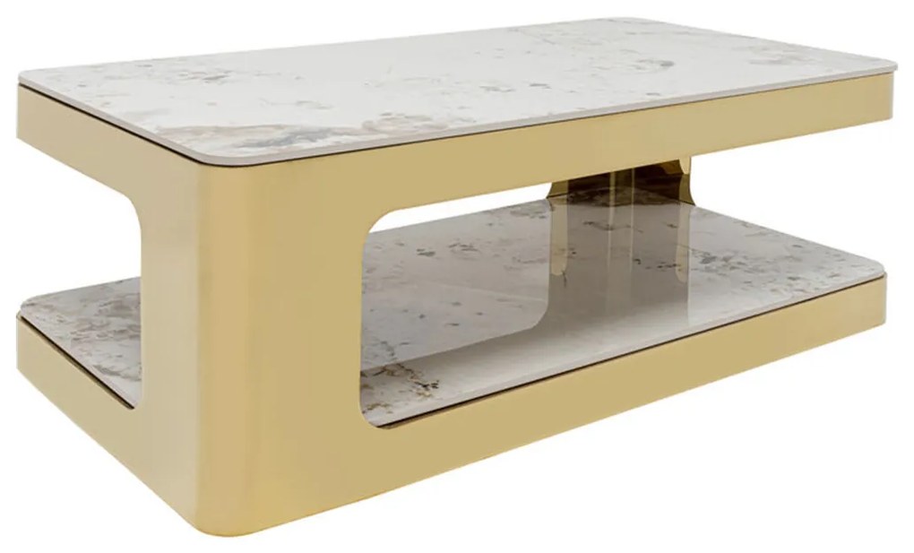 Kare Design Nube Duo Design Salontafel Goud - 130 X 70cm.