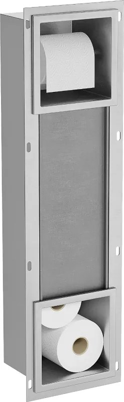 Mexen X-Wall-BP toiletrolhouder met magazijn, inox - 1914