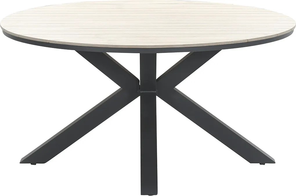 Garden Impressions Marbella tuinset 6-delig earl grey - Tulli tuintafel Ø148 cm