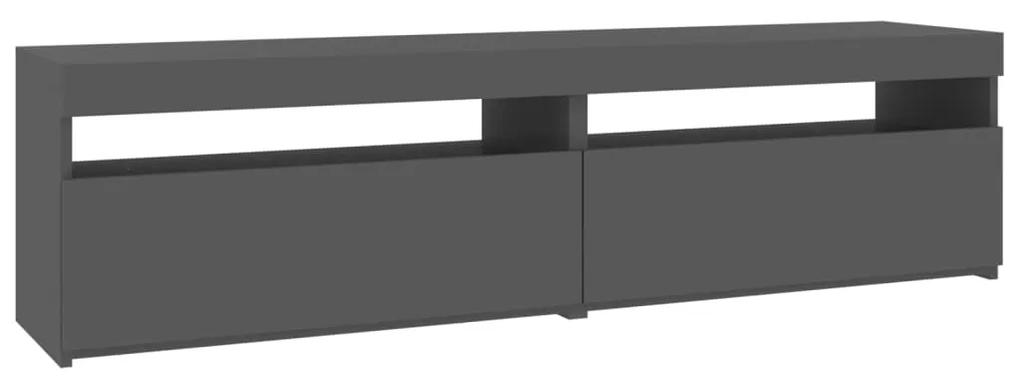 vidaXL Tv-meubelen 2 st met LED-verlichting 75x35x40 cm grijs